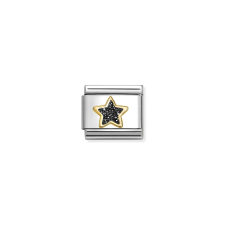 Nomination Composable Classic   Unisex  Link Black Glitter Star