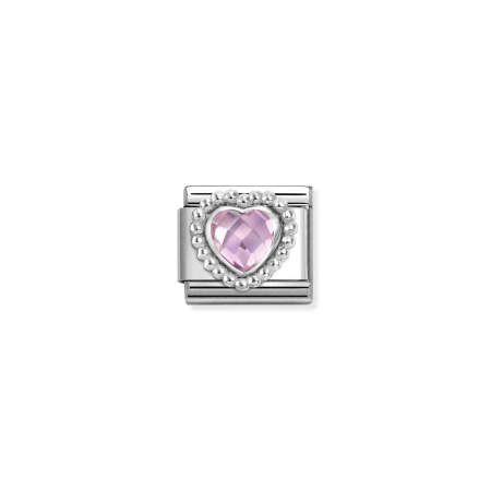 Nomination Composable Classic   Unisex   Link Pink CZ Heart
