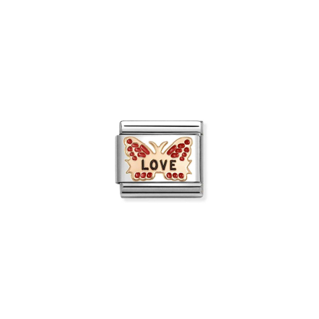 Nomination Composable Classic   Unisex   Link Red Butterfly Love
