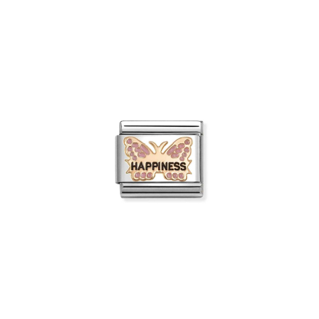 Nomination Composable Classic   Unisex   Link Pink Butterfly Happiness