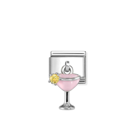 Nomination Composable Classic   Unisex   Link Cocktail Glass with CZ