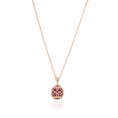 TSARS COLLECTION-Tatiana Faberge Alexandra Purple Crystal  Ladies`  Necklace