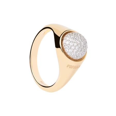 PDPAOLA Icons Pave Moon No14  Ladies`  Ring