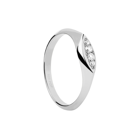 PDPAOLA Vanilla Gala Silver Stamp No14  Γυναικείο Δαχτυλίδι