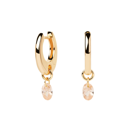PDPAOLA Color Peach Lily Hoops  Ladies`  Earrings