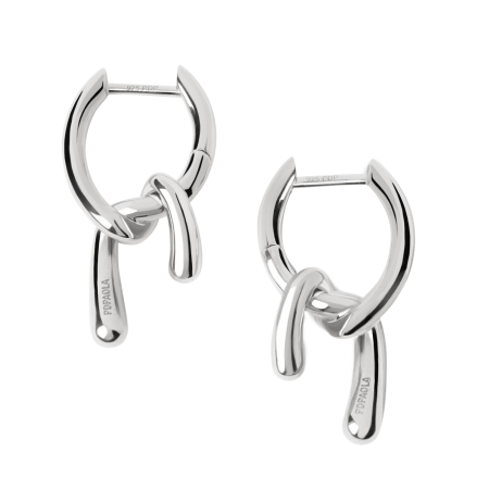 PDPAOLA Twist _Mini Twist silver hoops  Γυναικεία Σκουλαρίκια