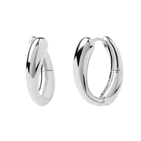 PDPAOLA Essentials _Helix silver hoops  Γυναικεία Σκουλαρίκια