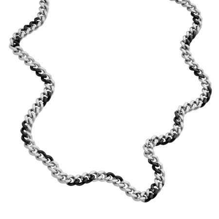 DIESEL Steel D Logo Two-Tone Stainless Steel  Men`s  Necklace