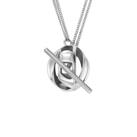 DIESEL Oval D Logo Unisex Κολιέ