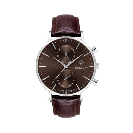GANT Park Hill Day-Date II Brown Leather Ανδρικό 