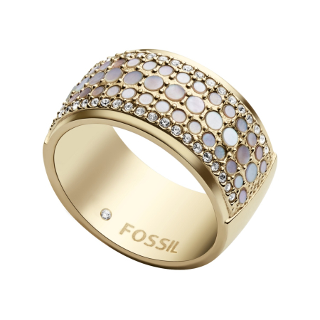 Fossil Vintage Glitz Rose-Gold Tone Ladies` Ring