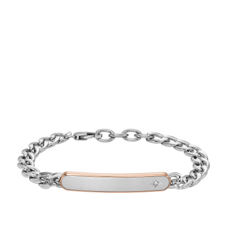 Fossil Classic Two-Tone Stainless Steel Chain Ανδρικό Βραχιόλι