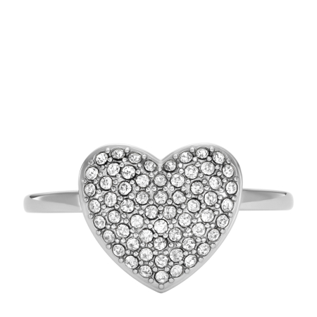 Fossil Sadie Glitz Heart  Ladies`  Ring