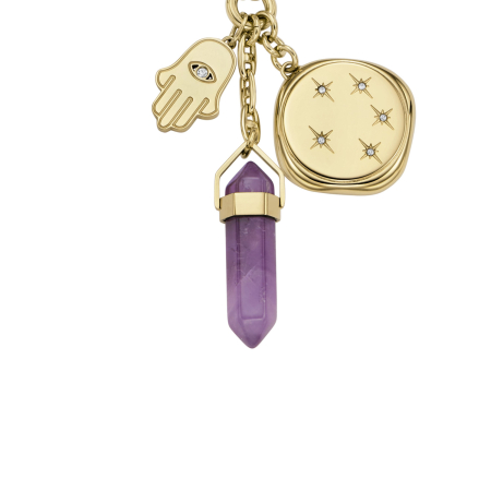 Fossil Modern & Magic Purple Amethyst  Ladies`  Necklace
