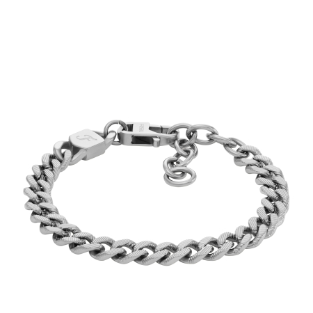 Fossil Harlow Linear Texture Chain  Unisex  Βραχιόλι