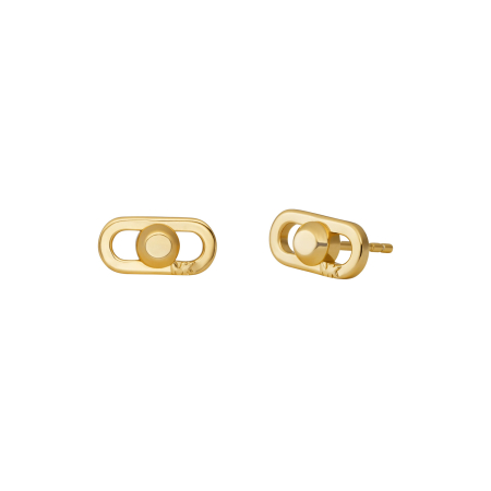 Michael Kors Astor Link 14K Gold Sterling Silver  Ladies`  Earrings