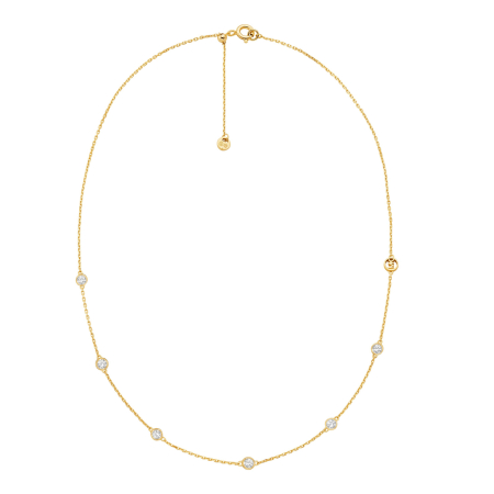 Michael Kors Brilliance 14K Gold Sterling Silver  Ladies`  Necklace