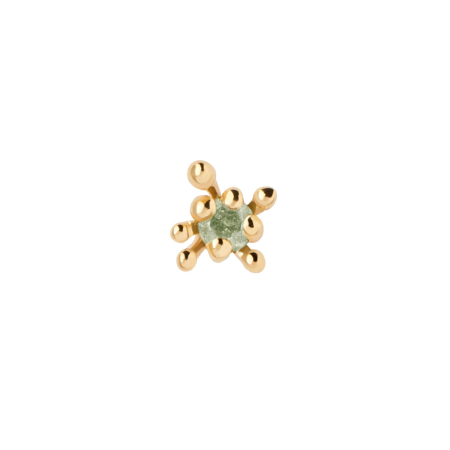 PDPAOLA Color Green Fleur  Ladies`  Single Earring