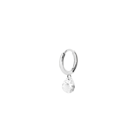 PDPAOLA Essentials Aqua Silver Ladies` Single Earring