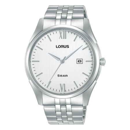 LORUS Classic Stainless Steel White Dial Men`s 