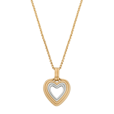 Skagen Kariana Two-Tone Stainless Steel Heart Ladies` Necklace