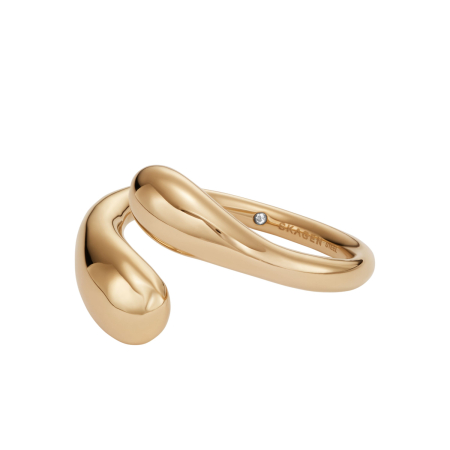 Skagen Anja Pebble Gold-Tone Stainless Steel  Γυναικείο Δαχτυλίδι