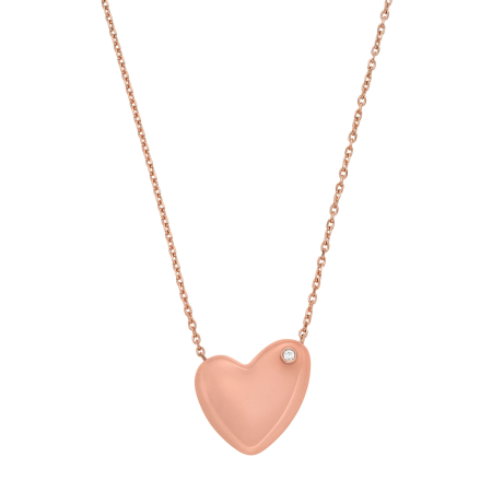 Skagen Sofie Sea Glass Pink Heart-Shaped  Ladies`  Necklace