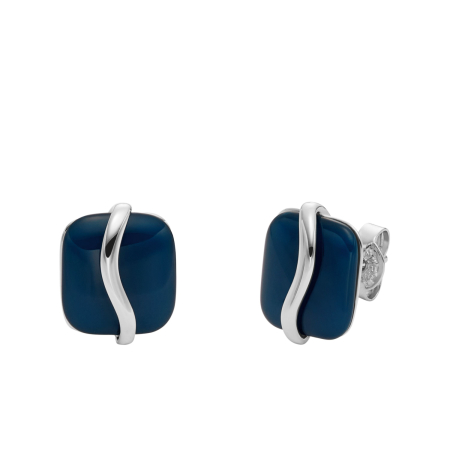 Skagen Sofie Sea Glass Blue Organic-Shaped  Ladies`  Earrings