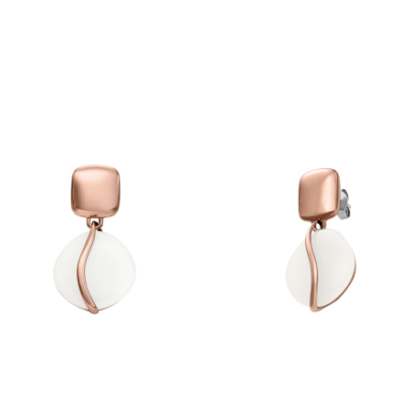 Skagen Sofie Sea Glass White Organic-Shaped  Ladies`  Earrings