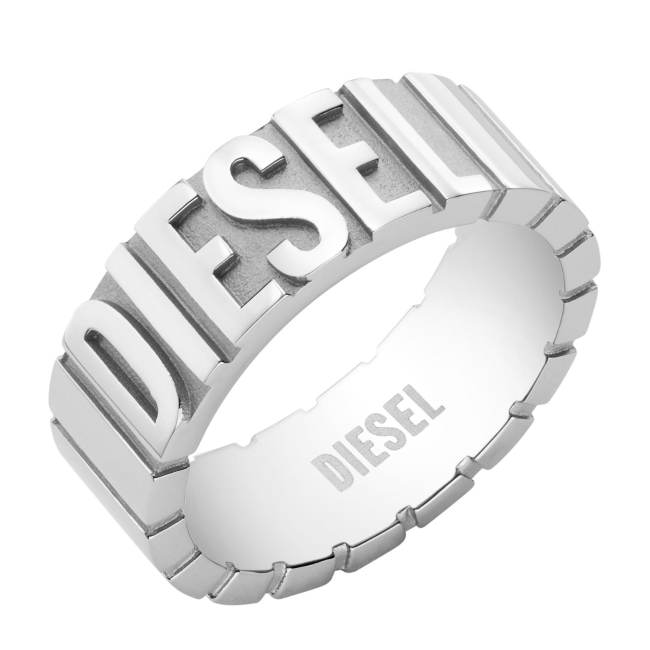 ☆DIESEL☆ silver ring DX1390040 DIESEL Steel Stainless Steel Men`s Ring