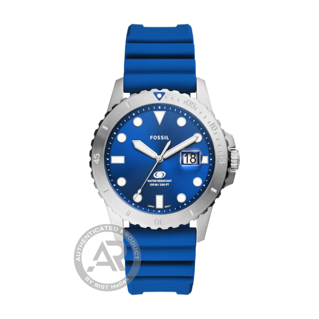 Fossil Fossil Blue Blue Silicone Men`s
