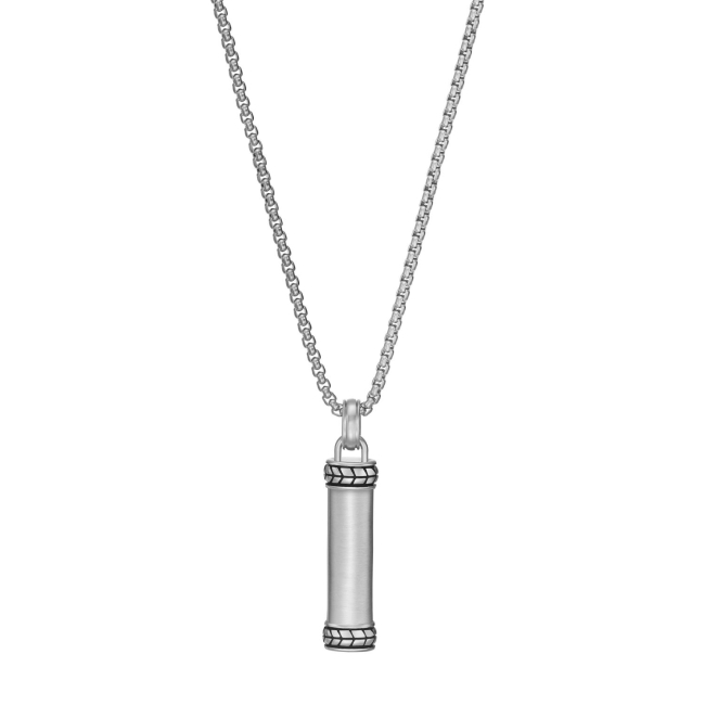 Fossil Mens Dress Chevron Stainless Steel Men s Necklace