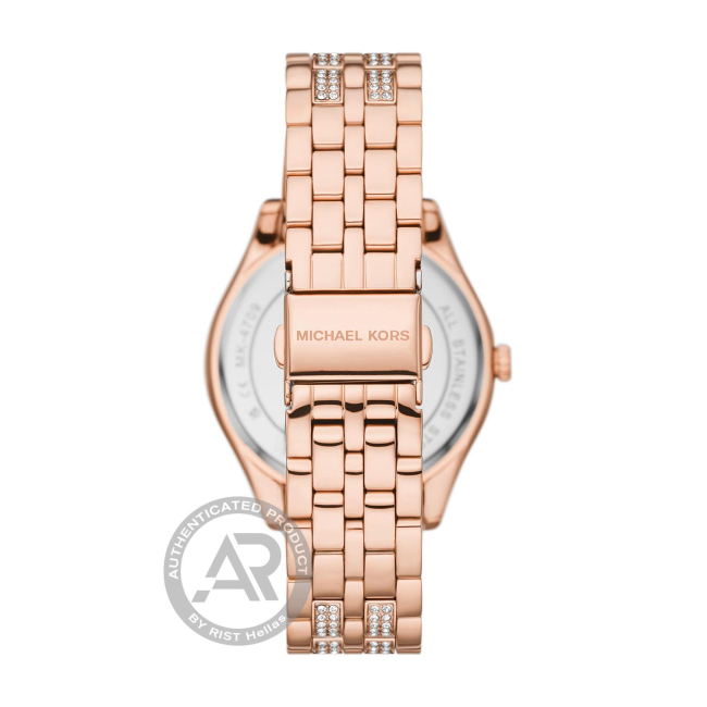 Michael Kors Harlowe Rose Gold Tone Stainless Steel Ladies