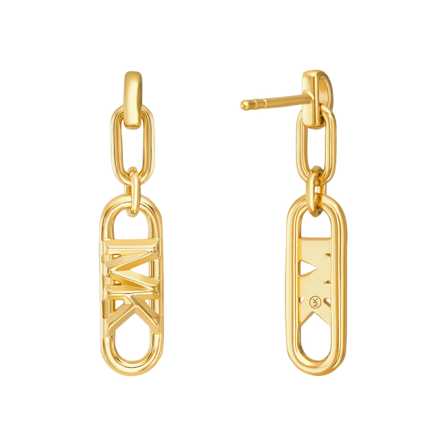 Michael Kors MK Statement Link 14K Gold Plated Sterling Silver Ladies Earrings