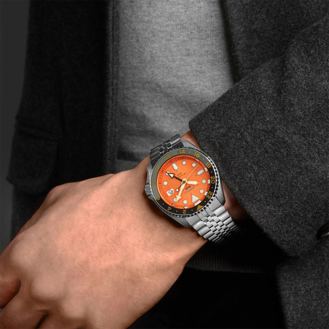 SEIKO 5 Sports Mikan Orange GMT SKX Re Interpretation Automatic