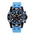 TW Steel Carbon Light Blue Rubber Strap  Men`s Chronograph 
