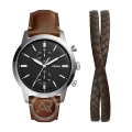 Fossil Townsman Gift Set with Bracelet Set Men`s Chronograph 