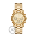 Michael Kors Runway Gold-Tone Stainless Steel  Ladies` Chronograph 